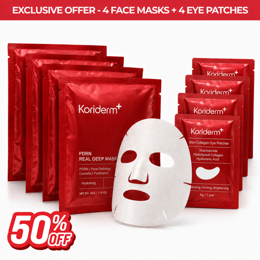 PDRN - 4 Deep Masks + 4 Eye Patches
