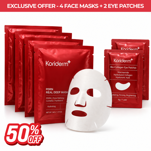 PDRN - 4 Deep Masks + 2 Eye Patches
