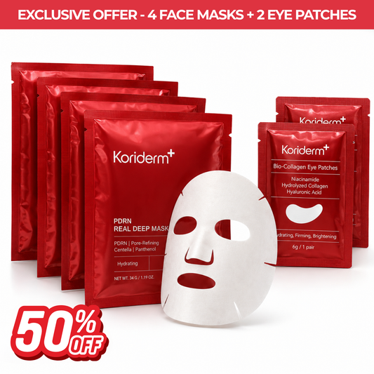 PDRN - 4 Deep Masks + 2 Eye Patches